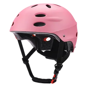 高品质舒适可调粉色成人和儿童滑板骑行头盔透气滑冰
