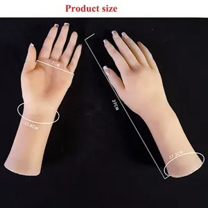 免费送货!!戒指手镯展示用高级逼真女性柔软硅胶柔性人体模型手