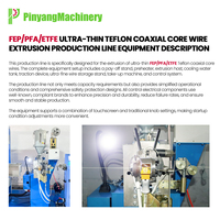 Extrudeuse de fil à noyau micro-coaxial en téflon FEP/PFA/ETFE de marque Pinyang faisant la machine, ligne d'extrusion de câble