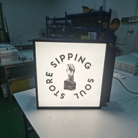 Enseigne de menu lumineuse LED en aluminium pour boulangerie, personnalisée, en acrylique rétroéclairé, pour vitrine, suspendue, étanche, facile à installer