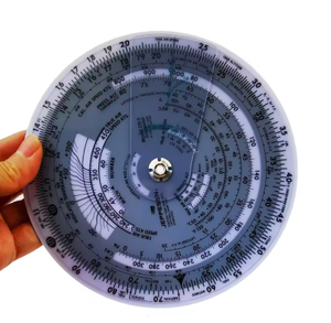 ETOPOO Aviation Round Shape Circular Vector Flight Measuring <strong>Computer</strong> Calculator Training Plastic <strong>Ruler</strong> - Product Image 1