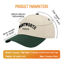 Casquettes personnalisées à 5 panneaux, casquette structurée à calotte rigide, broderie détaillée, respirabilité élevée, casquettes de baseball personnalisées