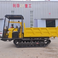 Mini dumper sur chenilles transporteur agricole dumper sur chenilles 4 tonnes auto-chargeant tout terrain diesel dumper sur chenilles en vente