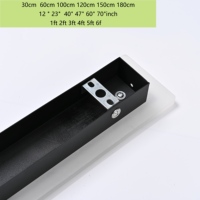 Applique murale extérieure minimaliste 10W LED haut/bas, bande longue, base en acier inoxydable, étanche IP65, polycarbonate, jardin, 3500K