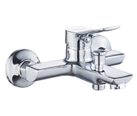 Robinetterie de salle de bain murale, mitigeur eau chaude et froide pour baignoire et douche