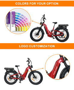 Bicicleta Eléctrica de Montaña Low StepThru de 26 Pulgadas, 60V/72V, Baterías Dobles, Batería en el Portaequipajes Trasero, Neumáticos Anchos, para Adultos - Product Image 6
