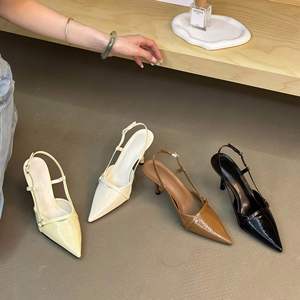 Chaussures à talons hauts pour femme, style français, bout pointu, plateforme basse, talon fin, nouvelle collection été 2026 - Product Image 1