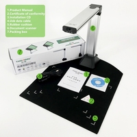 Cámara de documentos automática con enfoque fijo Usb, visualizador portátil de 5mp para tamaño A4