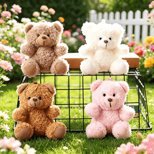 Porte-clés en peluche avec ours en peluche, breloque de sac et porte-clés lion personnalisé mignon et doux de 10 cm pour sac à dos - Product Image 5