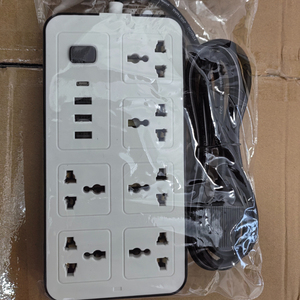 Bảng điện với cổng <span class=keywords><strong>USB</strong></span> 6-way ổ cắm 3 <span class=keywords><strong>USB</strong></span> C-<span class=keywords><strong>Port</strong></span> ổ cắm PSU ổ cắm với 2m dày mở rộng dây bảo vệ tăng cắm - Product Image 2