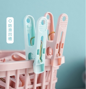 30 Pinces <span class=keywords><strong>à</strong></span> <span class=keywords><strong>Linge</strong></span> en Plastique Anti-Vent avec Grand Panier Petites Pinces <span class=keywords><strong>à</strong></span> Cintre Séchoir pour Plusieurs Vêtements - Product Image 2