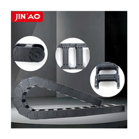 Chaîne CNC électrique Porte-câble Flexible Canaux de câble Nylon Noir Porte-câble en plastique Chaîne de traînée