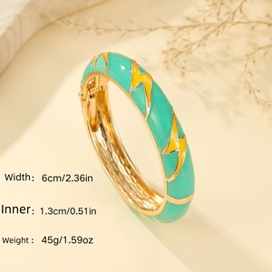 Bracelets en émail coloré éclair, les plus vendus en gros, bracelets créatifs en alliage émaillé et bijoux haut de gamme - Product Image 6