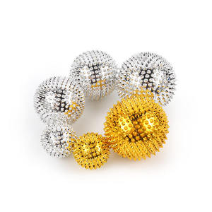 3.2/4.7/5.6cm or et argent magnétique main et pied rouleau de Massage rouleau Spiky rouleau pour fasciite plantaire <span class=keywords><strong>des</strong></span> tissus profonds - Product Image 1