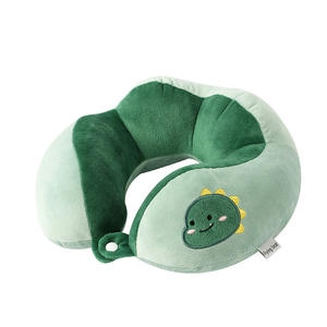 Almohada de Viaje en Forma de U Flying Bear, con Bordado de Dinosaurio Verde, Relleno de Algodón PP, Unisex, para Oficina y Viajes - Product Image 1