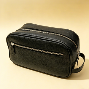 Trousse de Toilette <span class=keywords><strong>Homme</strong></span> Portable en Cuir PU Vintage Imperméable avec Logo Personnalisé pour <span class=keywords><strong>Rasage</strong></span> et Voyage - Product Image 1