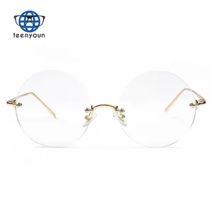 แว่นตากลมวัยรุ่นแว่นตาไร้กรอบแว่นตาคุณภาพสูงแว่นตา Ss005