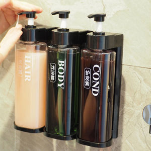 Distributeur de savon liquide mural en ABS à pression manuelle 500 ml non perforé pour lavage des mains, gel douche, shampoing - Usage domestique 3 - Product Image 6