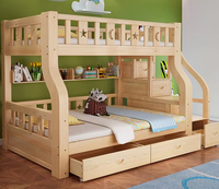 Lit superposé pour enfants en bois massif, économique et abordable, pour chambre familiale multi-ébègles, sans intermédiaires