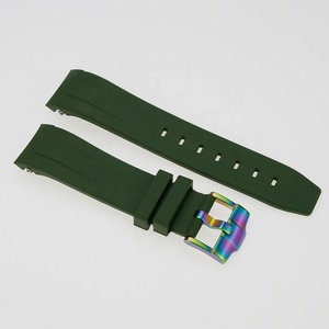 Bracelet de montre SKX007 en caoutchouc vulcanisé vert avec boucle solide, trous de 1,8 mm et 2,5 mm, largeur de 22 mm - Product Image 5