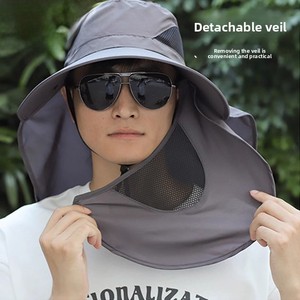 Men's Sunscreen Climbing <strong>Hat</strong> <strong>Big</strong> Brim <strong>for</strong> Neck Protection UV Protection Outdoor Fishing Summer Camping Cap Printed <strong>Bucket</strong> <strong>Hat</strong> - Product Image 3