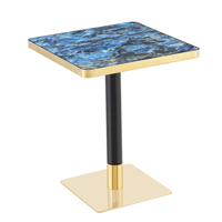 [Stock US] Livraison Gratuite Table Bistro Carrée en Faux Marbre 23,7 pouces 3 Couleurs Expédition Domestique US 1 Pièce MOQ