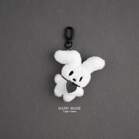 Lindo Set de Llaveros de Peluche de Conejito, Adornos Kawaii de Conejo de Orejas Largas para Bolsos, Llaveros de Peluche Suaves para Niños y Mujeres