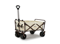 Chariot de camping pliable compact BNcompany en acier au carbone avec gonflage automatique, stock local aux États-Unis