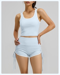 Women's Yoga Camisole <b>Push</b>-up Vest Chest Pads Breathable High-Elastic Four-Way Stretch Quick-Dry Backless Tank Top Skinny Fit - Product Image 5