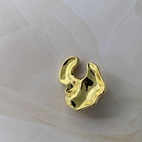 Boutons en alliage de zinc en forme de croissant pour pulls et manteaux en fourrure pour femmes, accessoires décoratifs rectangulaires/diamantés/étoilés, petites formes irrégulières