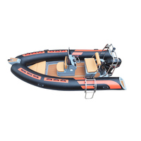 Bateau pneumatique à coque en fibre de verre RIB 430D, design en V profond, pour la navigation côtière