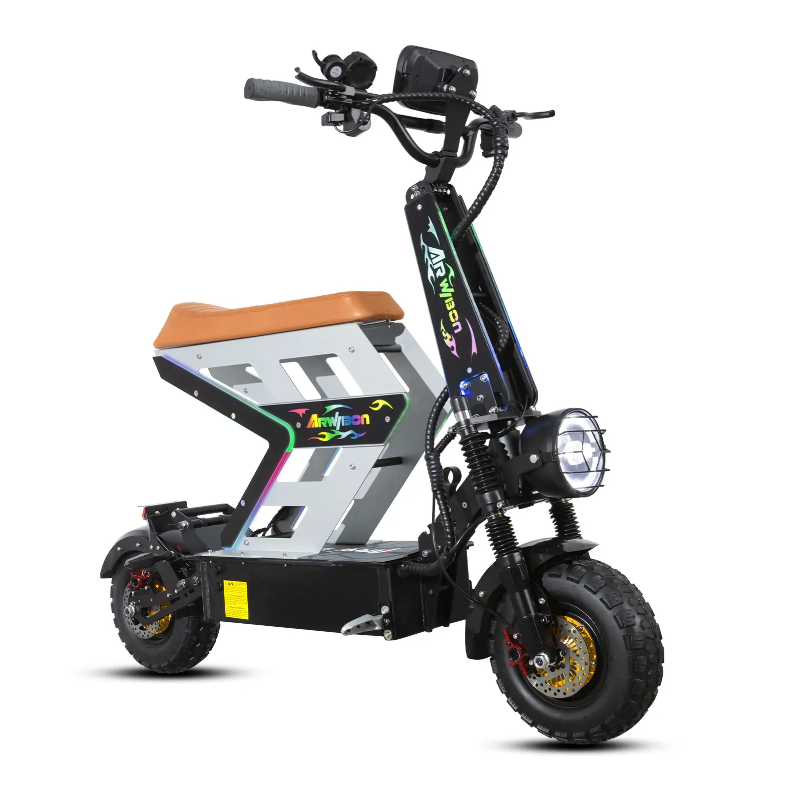 Arwibon M01 EU Warehouse Adult Escooter Motocicleta eléctrica plegable de alta velocidad 100 km/h 13 pulgadas 8000W Motor dual 60V 65ah Ce 49kg