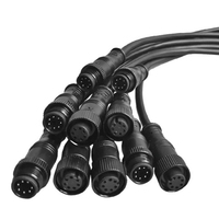 Conector de energia, à prova d' água de fábrica, 2 3 4 5 6 7 8 pinos m12, conector de extensão, fêmea macho