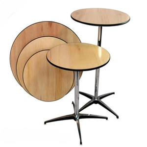 Tables rondes hautes pour événements, cocktails, restaurants et fêtes, en bois, de la marque Foshan Sinoperfect, à vendre. - Product Image 3