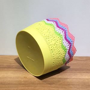 Yicai Mini Pots de bonsaï en plastique bon marché de fleurs artificielles rondes de forme géométrique - Product Image 3