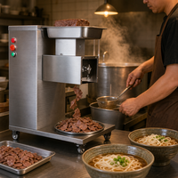 Machine à découper la viande pour entreprise de restauration, trancheuse à viande mobile avec roulettes pour la restauration événementielle et le service alimentaire en extérieur