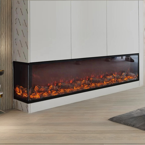 Insert de cheminée électrique en acier 2DH-1800mm avec télécommande, flammes LED réalistes, plusieurs couleurs, design moderne et luxueux pour salon - Product Image 2