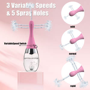 <span class=keywords><strong>Irrigador</strong></span> Vaginal Femenino Totalmente Automático, Limpiador Anal <span class=keywords><strong>Rectal</strong></span> Eléctrico, 3 Velocidades Variables, 5 Orificios de Pulverización, Enema, Juguetes Sexuales - Product Image 3