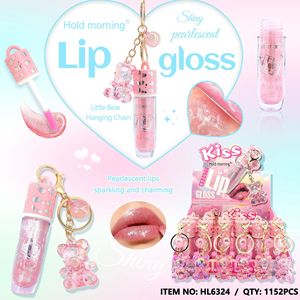 Llavero de Peluche con Forma de Gatito, Brillo Labial que Cambia de Color con la Temperatura, Hidratante, con Cabezal de Brocha Grande, Nuevo Estilo - Product Image 1