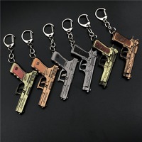 Anahtar halka kolye Ak47 çöl kartal tabanca kalıp silah alaşım anahtarlık anahtarlık hediyeler araba özel Metal logosu anahtarlık