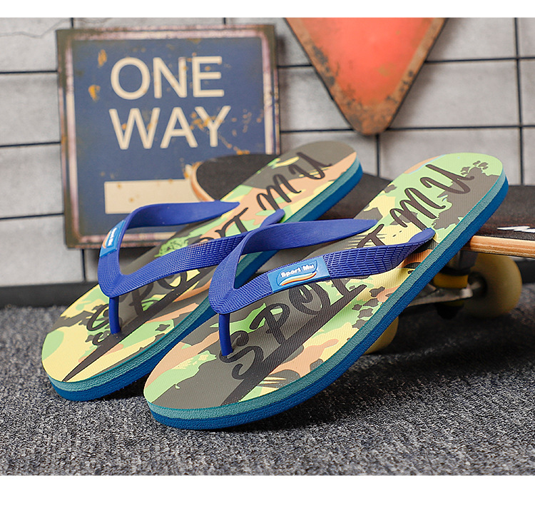 Custom Logo Design PE Filp Flops Men Summer Beach Shoes Printing Filpflops Slippers