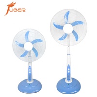 Ventilateur sur pied rechargeable à batterie DC haute puissance 16-18 pouces avec lumière LED