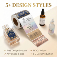 Autocollants de marque autocollants à coller soi-même |   Étiquettes découpées sur mesure pour flacons d'huiles essentielles et de parfums