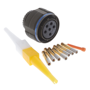 D38999-26WE6PA MIL-DTL-38999 Ser III Straight Plug 6 Pos Male <b>Pin</b> Size 17 Olive Drab Cadmium Connector - Product Image 1