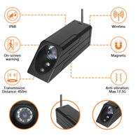 Kit de Sistema de Monitoreo con Cámara Láser Inalámbrica BSD, con Alarma de Sonido y Luz de 4 Canales, Zona de Seguridad para Operador, Magnético para Montacargas