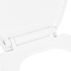 W2B VidaXL bianco allungata coprisedile morbido con Design a sgancio rapido in plastica PP per applicazione bagno - Product Image 5
