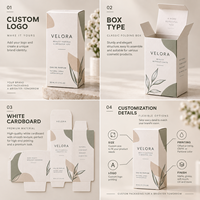 Scatola per Cosmetici Ecologica Personalizzata con Stampa a Colori, Scatola in Cartone Bianco Goffrato per Confezioni Regalo di Cosmetici e Profumi