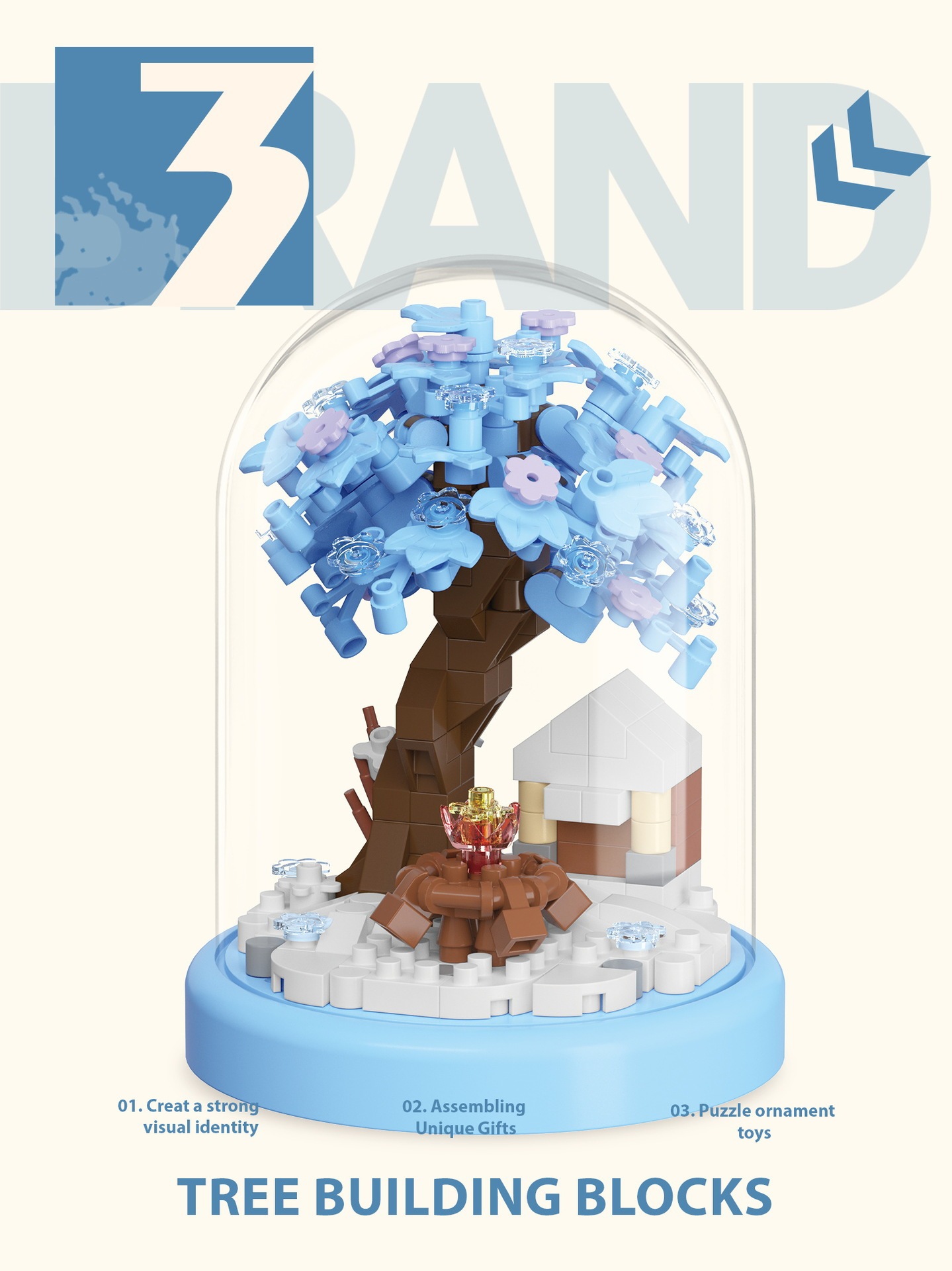 Winter Snow Tree House with Dust Cover (278pcs)