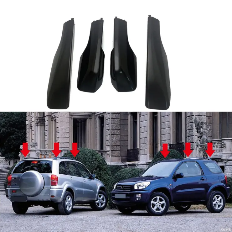 Auto Styling 4Pcs Für Toyota RAV4 2001-2017 Auto Dach Rack Schiene Ende Ersetzen Abdeckung Shell Fall Gepäck bar Zubehör