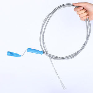 2.6M <span class=keywords><strong>noir</strong></span> bleu à manivelle ressort égout outil de dragage évier cheveux <span class=keywords><strong>nettoyant</strong></span> Anti colmatage nettoyage - Product Image 3